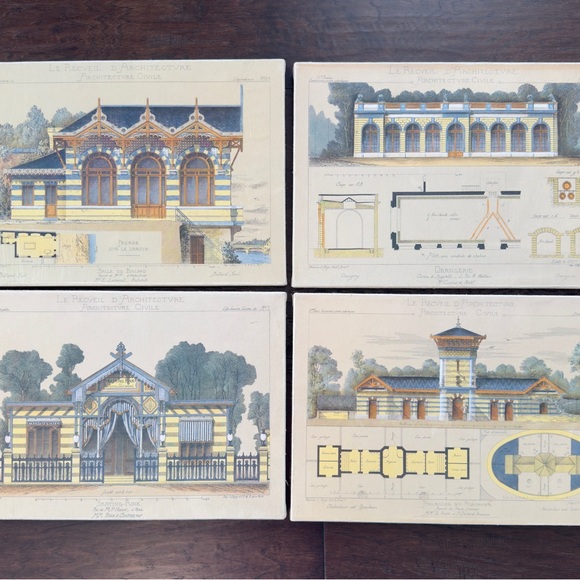 Set of four Architectural Giclees
